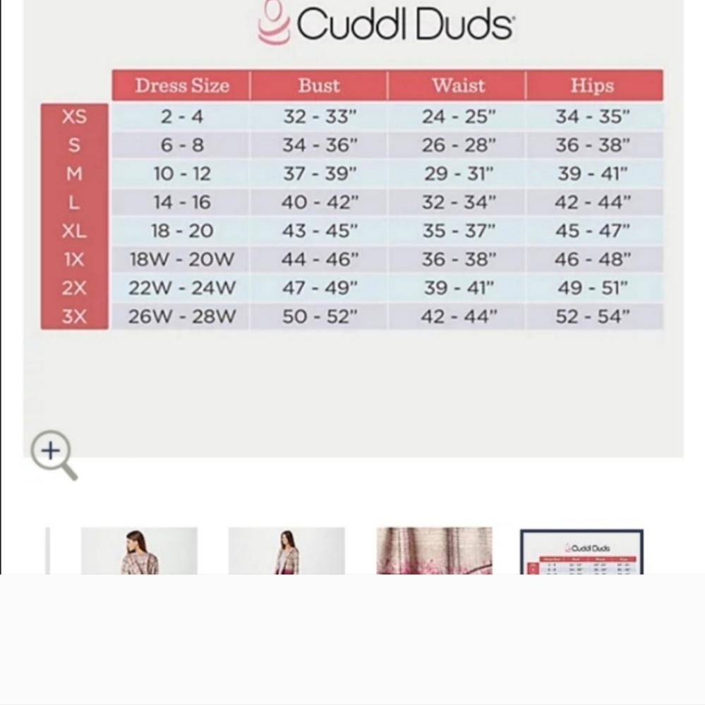 Cuddl Duds Size Chart - Picture 10 of 10